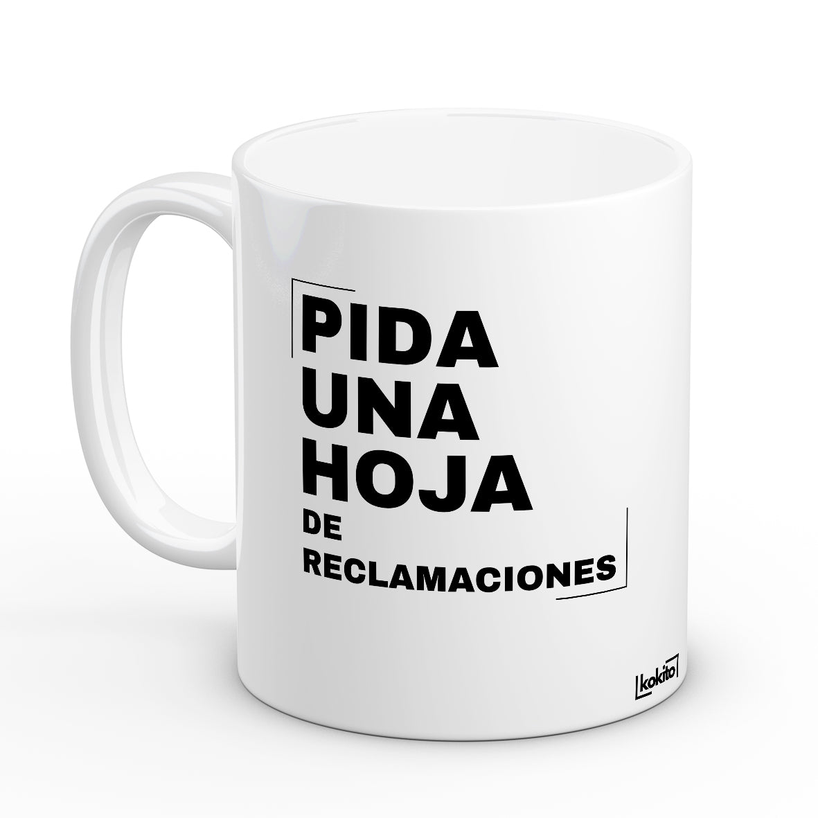 Taza Pida una hoja de reclamaciones