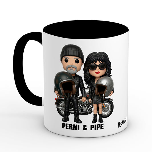Taza personalizada moteros