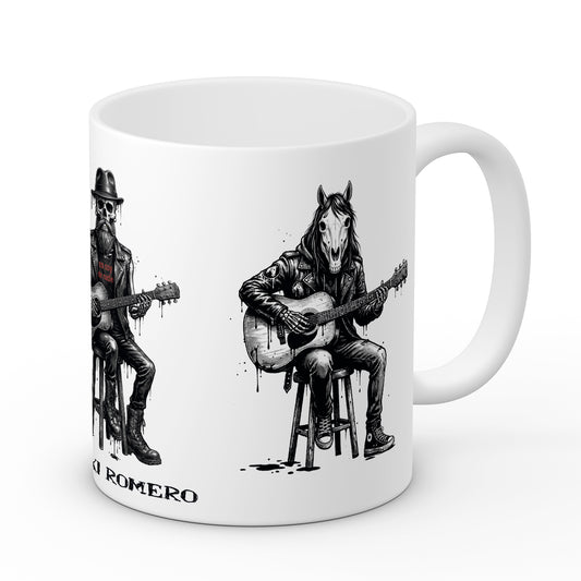 Taza Kutxi Romero "Un teatrillo sin venir a cuento" asa blanca