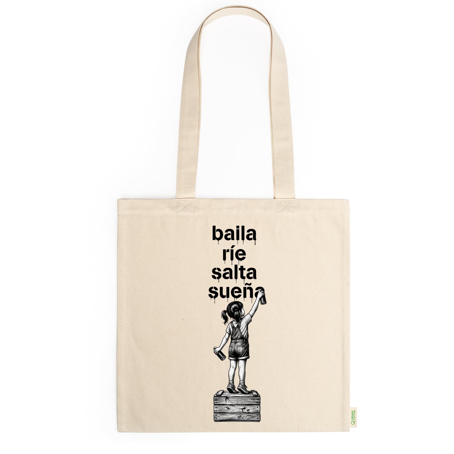 Tote Bag baila, ríe, sueña