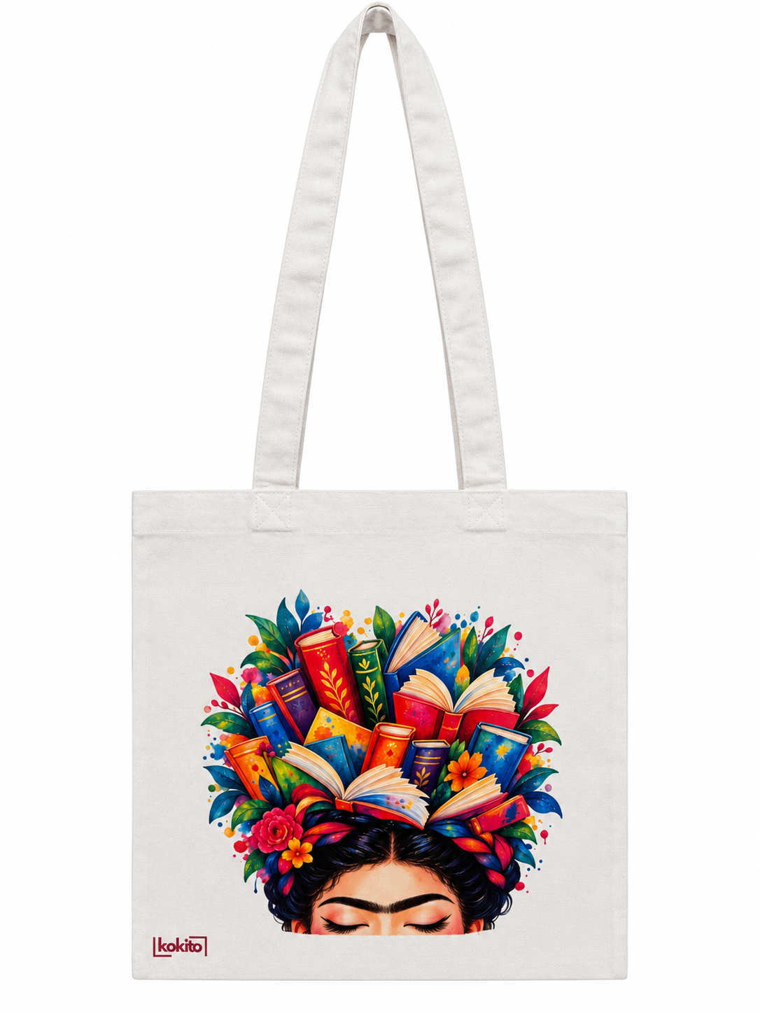 Tote bag Frida libros blanca