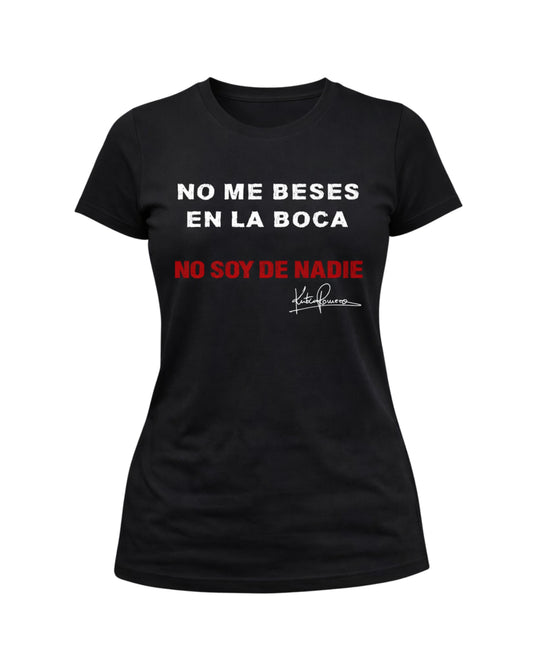 Camiseta NO ME BESES EN LA BOCA mujer Kutxi Romero