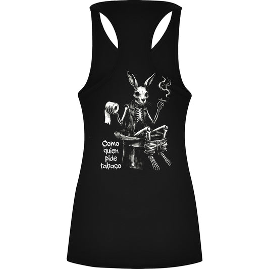 Camiseta de tirantes COMO QUIEN PIDE TABACO mujer Kutxi Romero