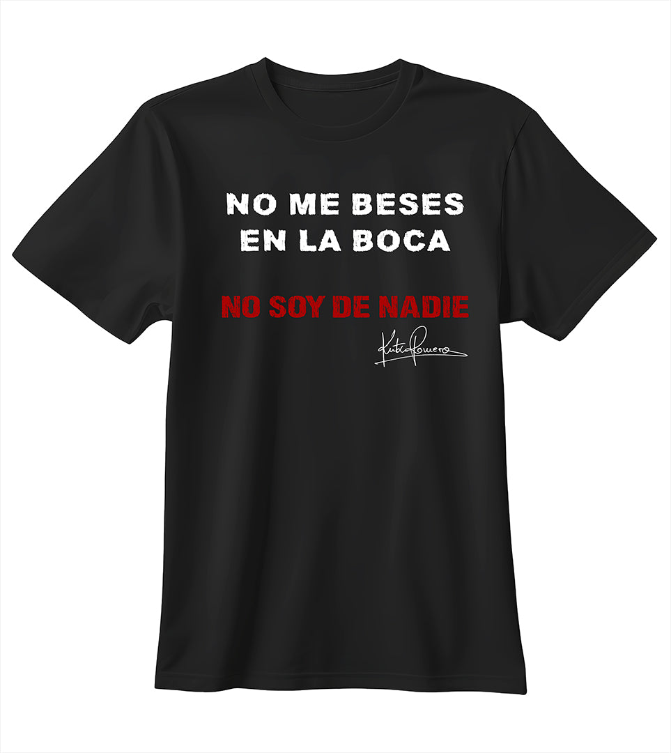Camiseta NO ME BESES EN LA BOCA unisex Kutxi Romero