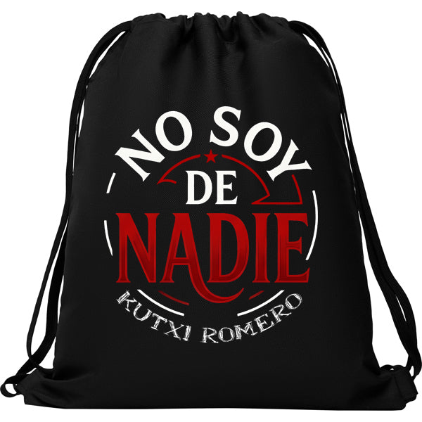 Mochila de tela NO SOY DE NADIE Kutxi Romero