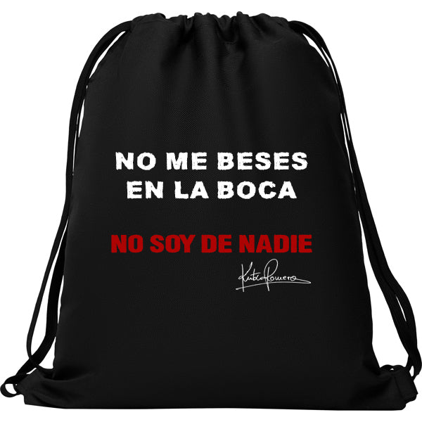 Mochila de tela NO ME BESES EN LA BOCA Kutxi Romero