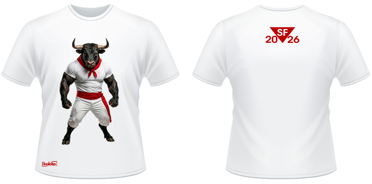 Camiseta San Fermín 2026 Toro pecho
