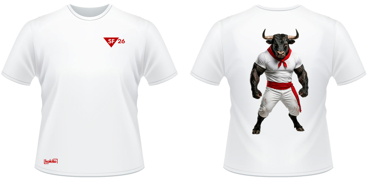 Camiseta San Fermín 2026 Toro espalda
