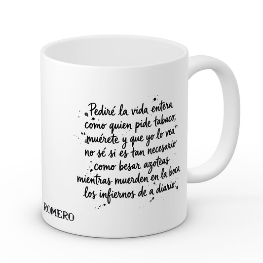 Taza "Como quien pide tabaco" Kutxi Romero