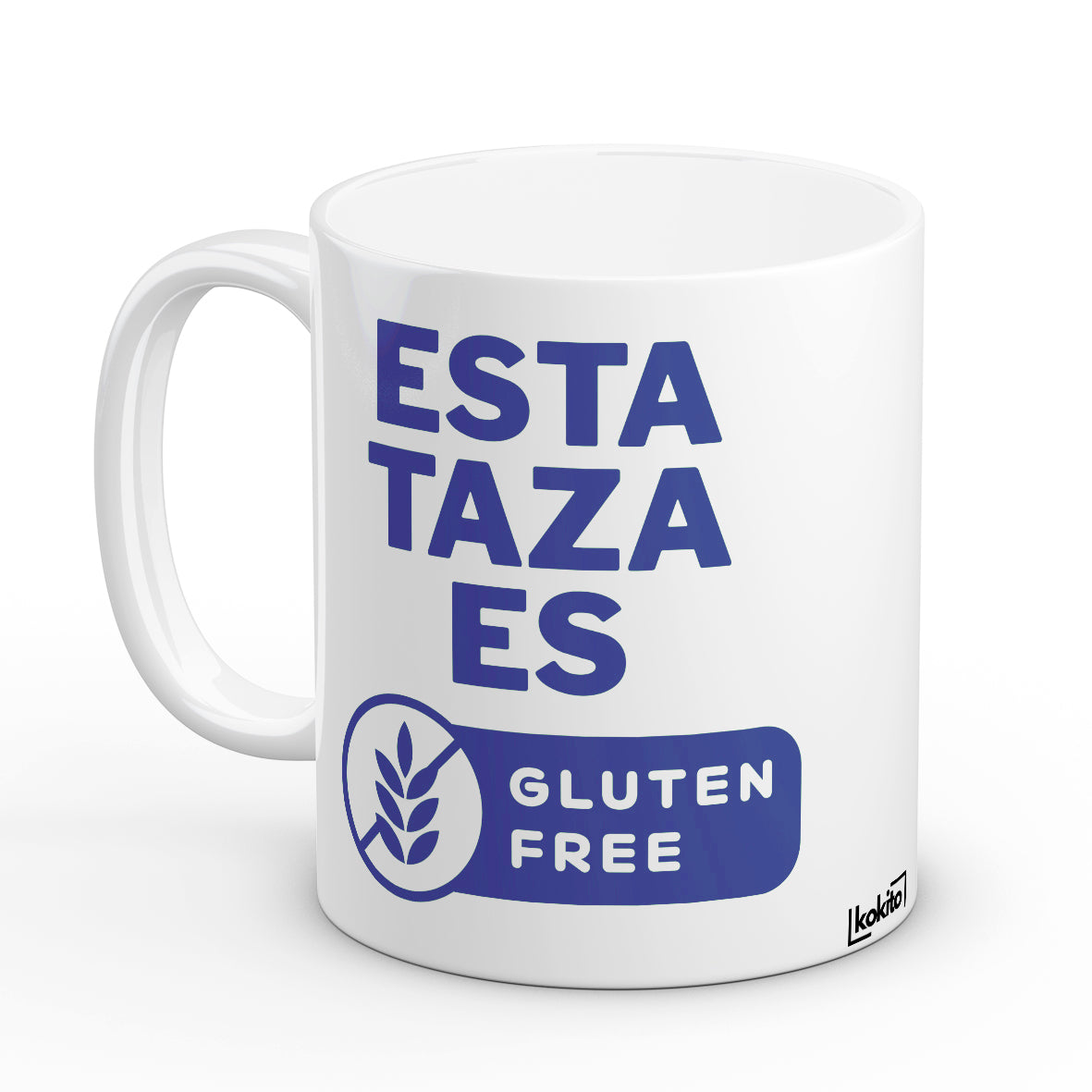 Taza Gluten Free negra para celiacos y celiacas